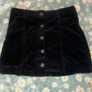 Black curdory button down mini skirt
Forever 21